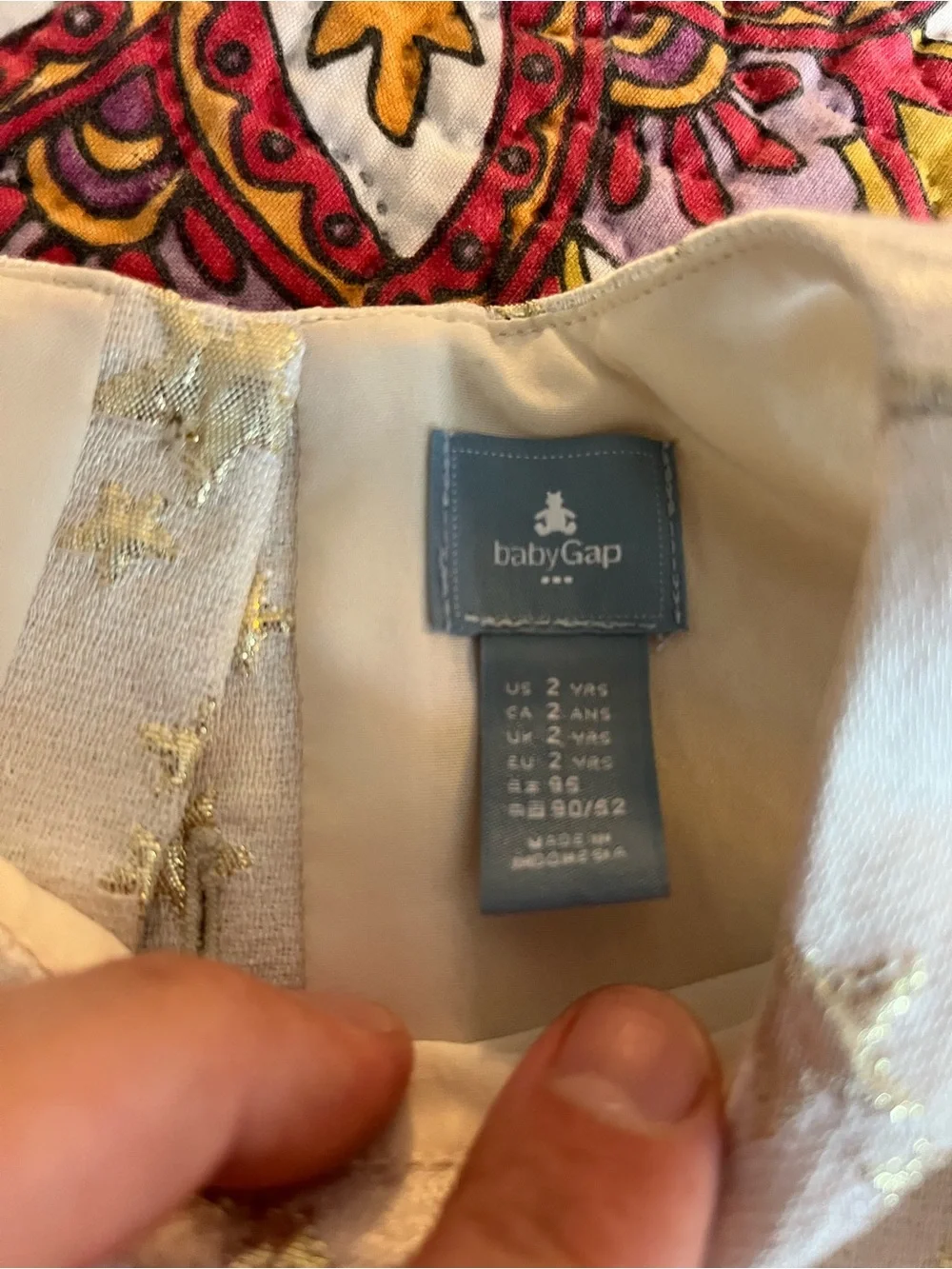 Baby Gap Girls Dress Stars Celestial Cream with Gold 2 Year Old Fairy Princess